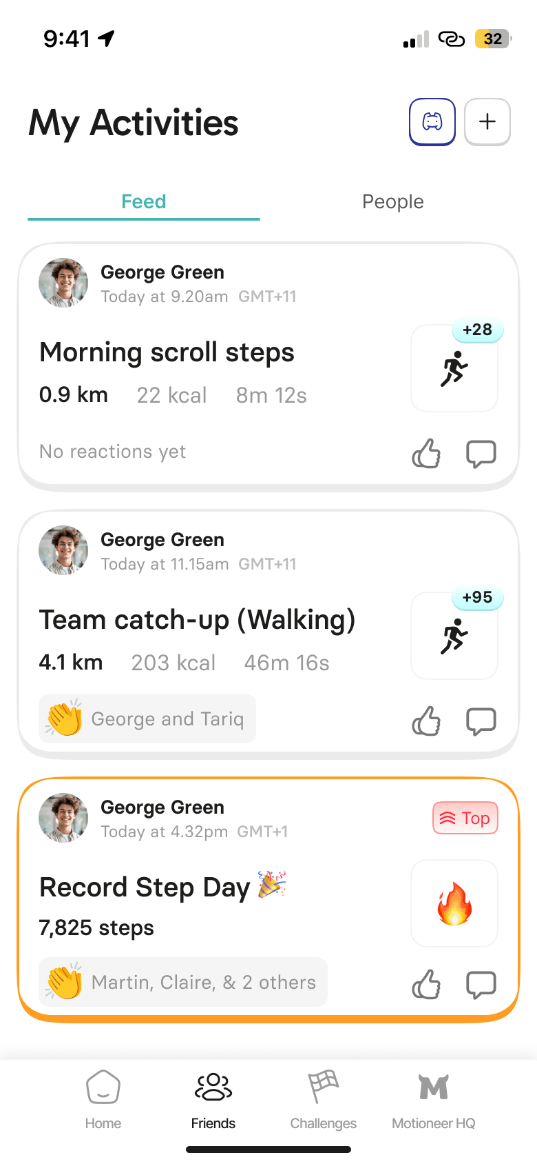 Motion weekly fitness goal + tamagotchi style pet